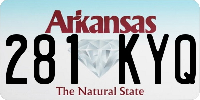 AR license plate 281KYQ