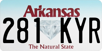 AR license plate 281KYR