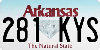 AR license plate 281KYS