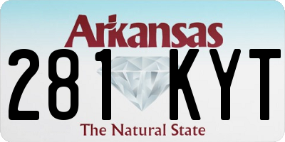 AR license plate 281KYT