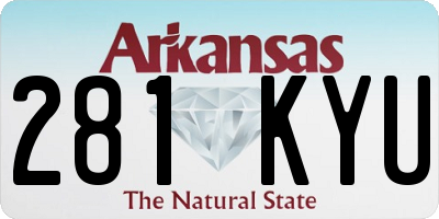 AR license plate 281KYU