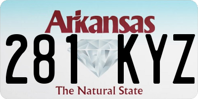 AR license plate 281KYZ