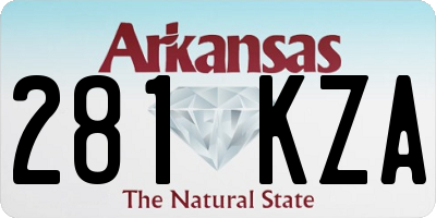 AR license plate 281KZA