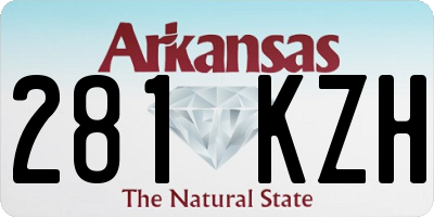 AR license plate 281KZH