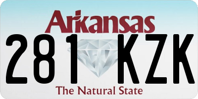 AR license plate 281KZK