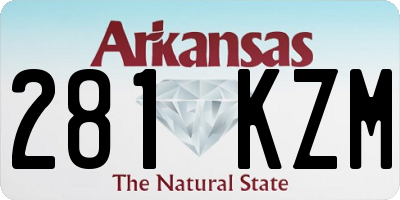 AR license plate 281KZM