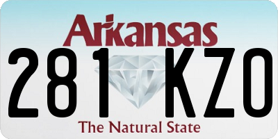 AR license plate 281KZO