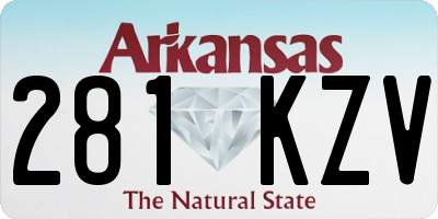 AR license plate 281KZV