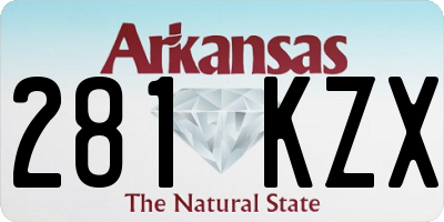 AR license plate 281KZX