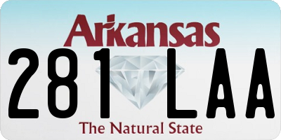 AR license plate 281LAA
