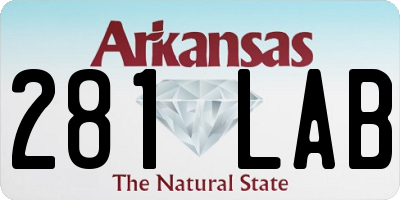 AR license plate 281LAB