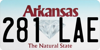 AR license plate 281LAE