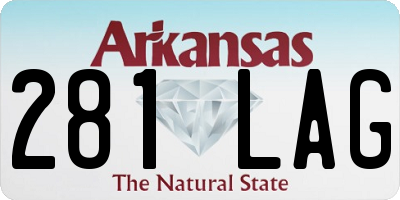 AR license plate 281LAG