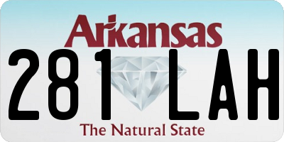 AR license plate 281LAH
