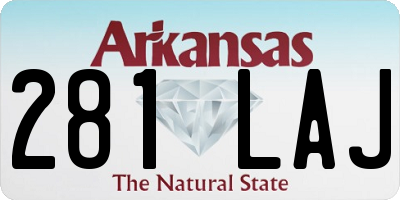 AR license plate 281LAJ