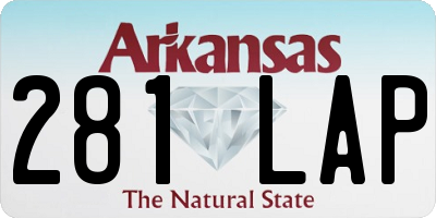AR license plate 281LAP
