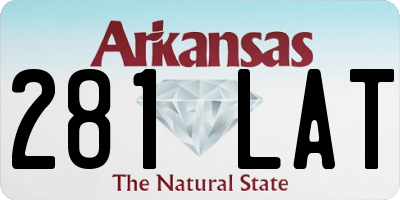 AR license plate 281LAT