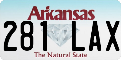 AR license plate 281LAX