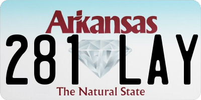 AR license plate 281LAY