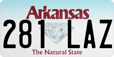 AR license plate 281LAZ