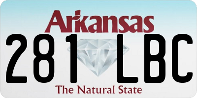 AR license plate 281LBC