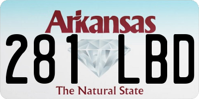AR license plate 281LBD