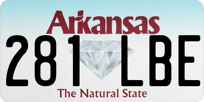 AR license plate 281LBE