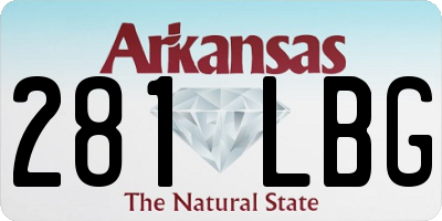 AR license plate 281LBG