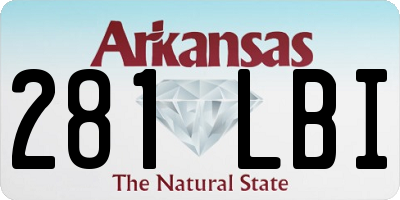 AR license plate 281LBI