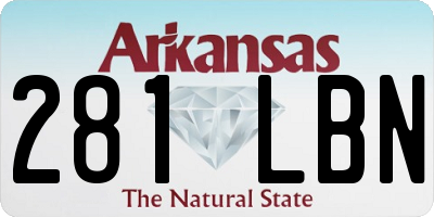 AR license plate 281LBN