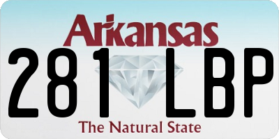 AR license plate 281LBP