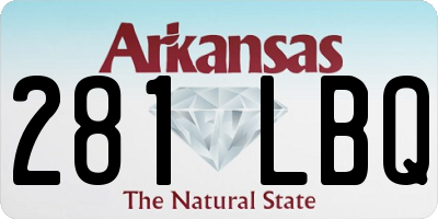 AR license plate 281LBQ