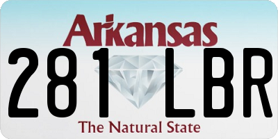 AR license plate 281LBR