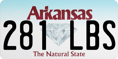 AR license plate 281LBS