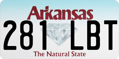 AR license plate 281LBT