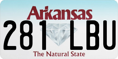 AR license plate 281LBU