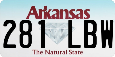 AR license plate 281LBW
