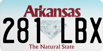 AR license plate 281LBX