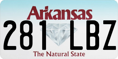 AR license plate 281LBZ