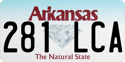AR license plate 281LCA
