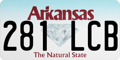 AR license plate 281LCB