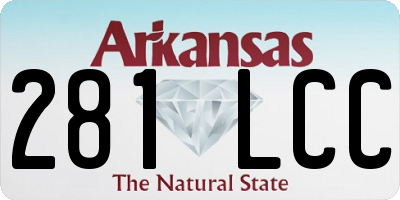 AR license plate 281LCC