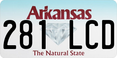 AR license plate 281LCD