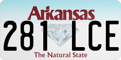 AR license plate 281LCE