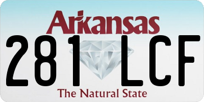 AR license plate 281LCF