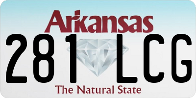 AR license plate 281LCG