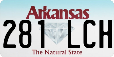 AR license plate 281LCH