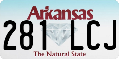 AR license plate 281LCJ