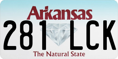 AR license plate 281LCK