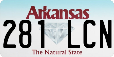 AR license plate 281LCN